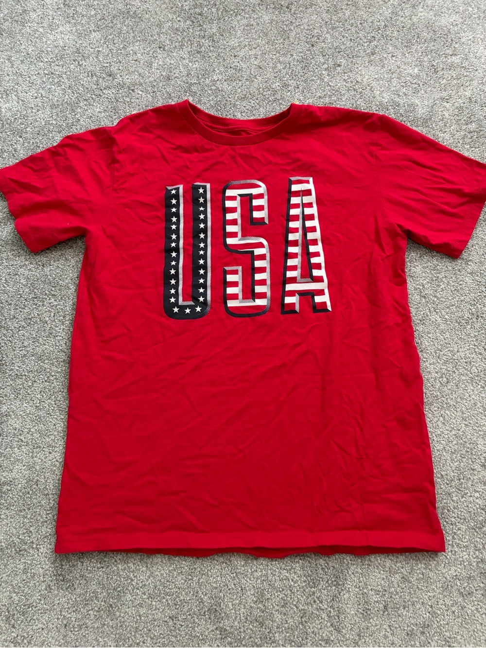 The Children's Place Red USA Flag Graphic Short Sleeve Tee